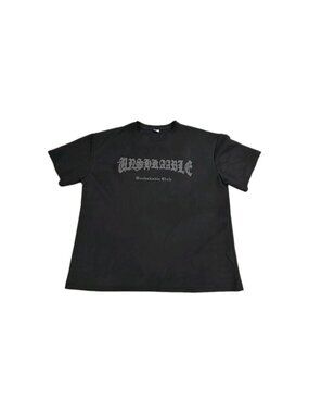 Men's T-Shirt L/XL Black Unshakable Club Graphic Print Short Sleeve Crew Neck